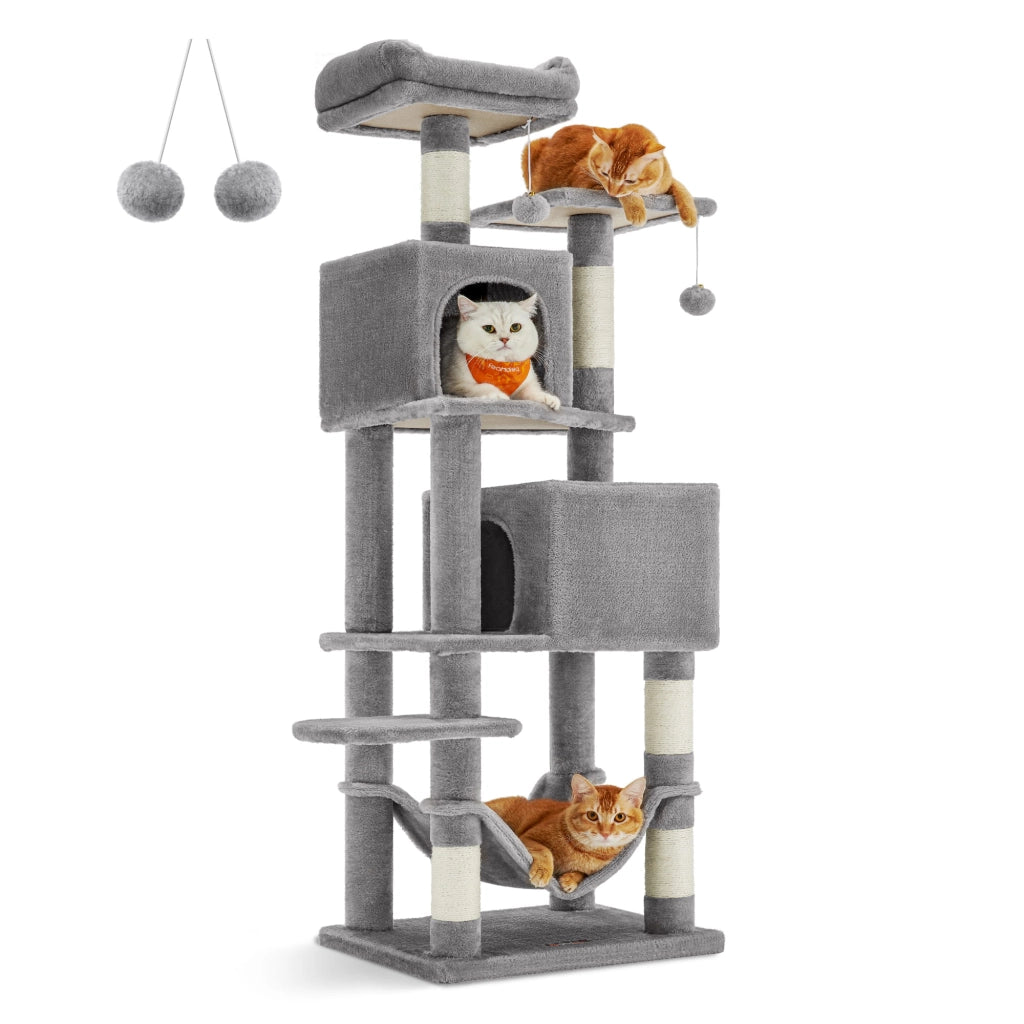 Tiragraffi Valora in tessuto di peluche grigio chiaro x4