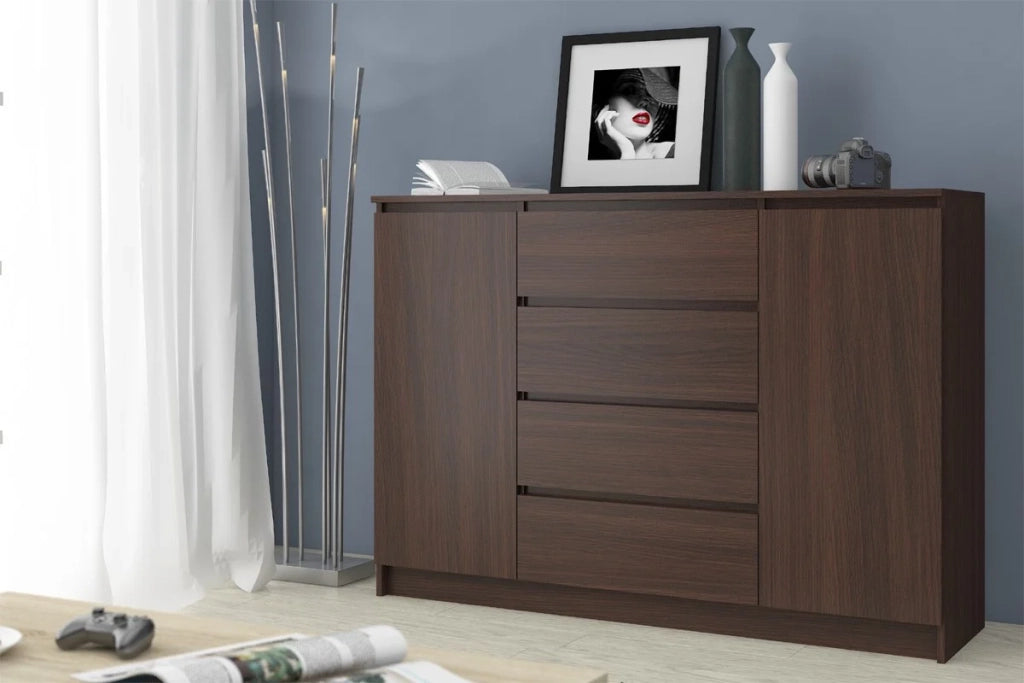 Cassettiera AKORD K140 Wengé 138 cm 2 ante 4 cassetti 138x40x99 cm