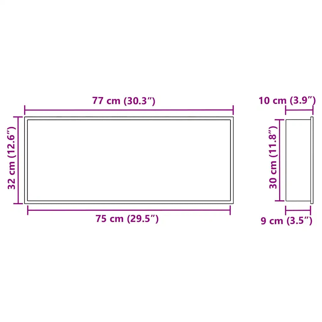Nicchia per doccia Argento 75 x 30 x 9,5 cm 42012674