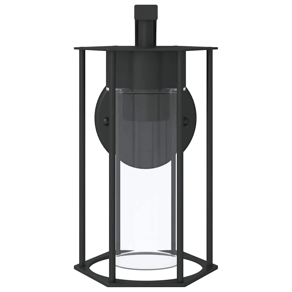 Elegante lampada da parete per esterni di design IP44 per uso in giardino 14 x 14 x 25 cm acciaio inox nero 02_0056575