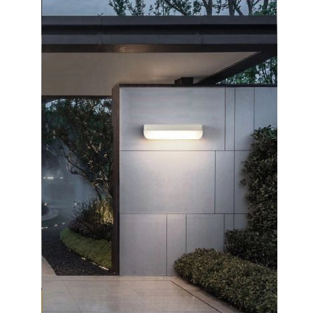 Trade Shop - Applique Bianco Da Esterno 12w Luce Fredda 6500k Naturale 4000k Calda 3000k Es63 -