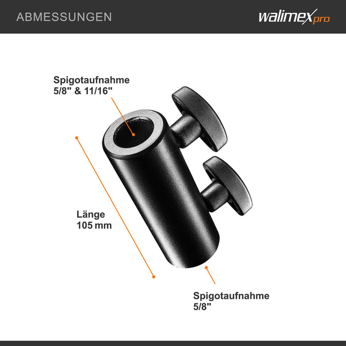 Connettore spigot 5/8“ a 5/8”-11/16”