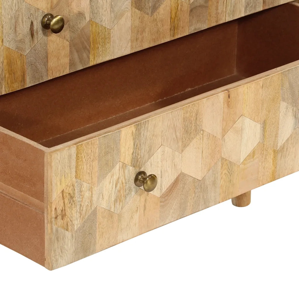 Cassettiera 70x35x70 cm in Legno Massello di Mango CFW6812331