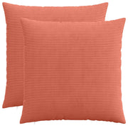 Federa 2 pcs HEERLEN Rosso Arancio 60 x 60 cm corduroy 912617