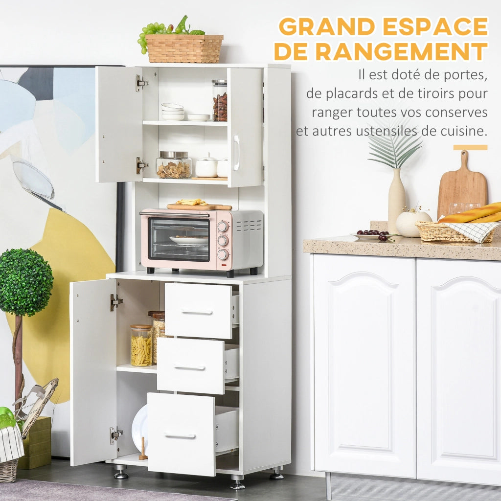 Armadio da cucina ¨C zephmum ¨C bianco 60x40x160 cm