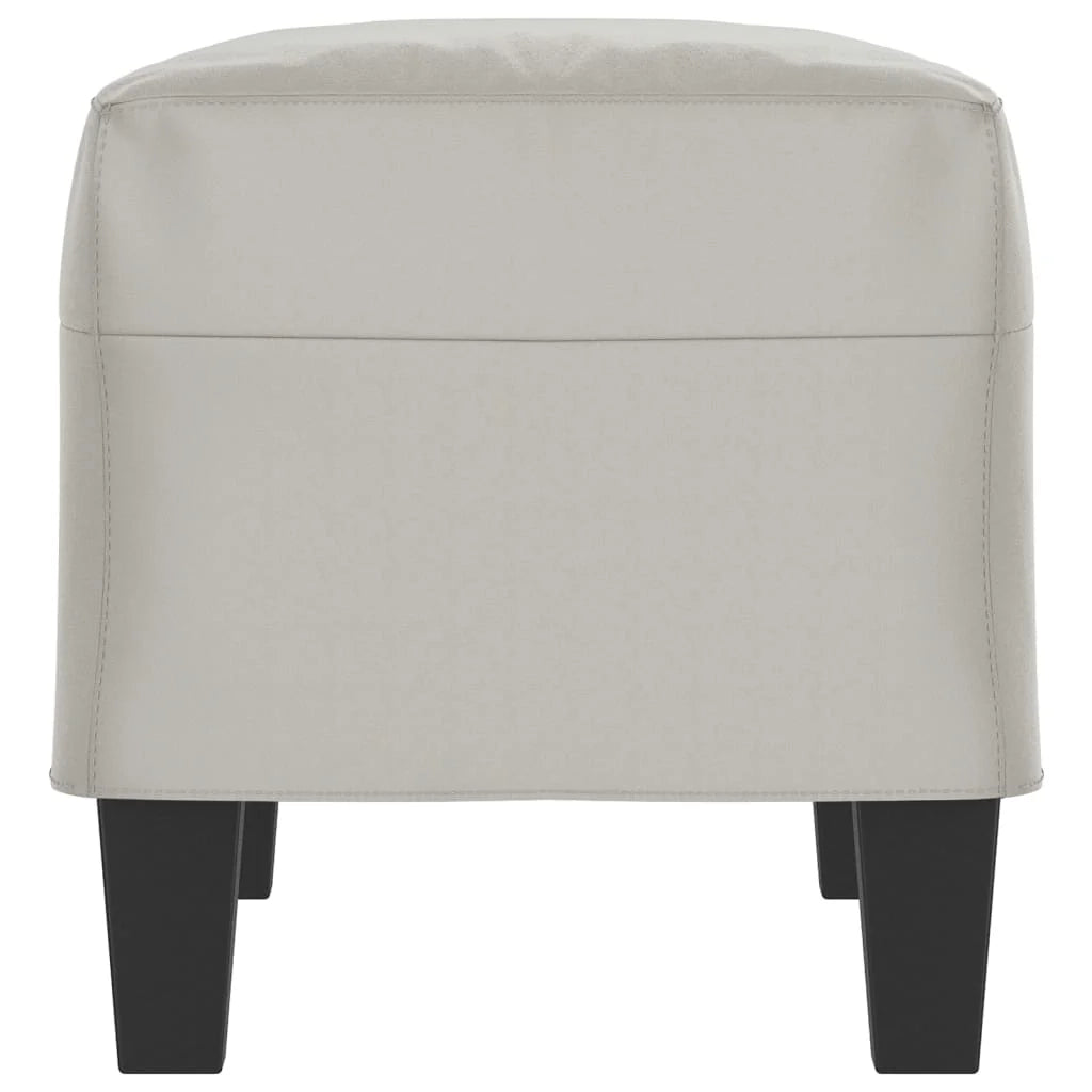 Panca 70 x 35 x 41 cm tessuto microfibra grigio chiaro 02_0010694
