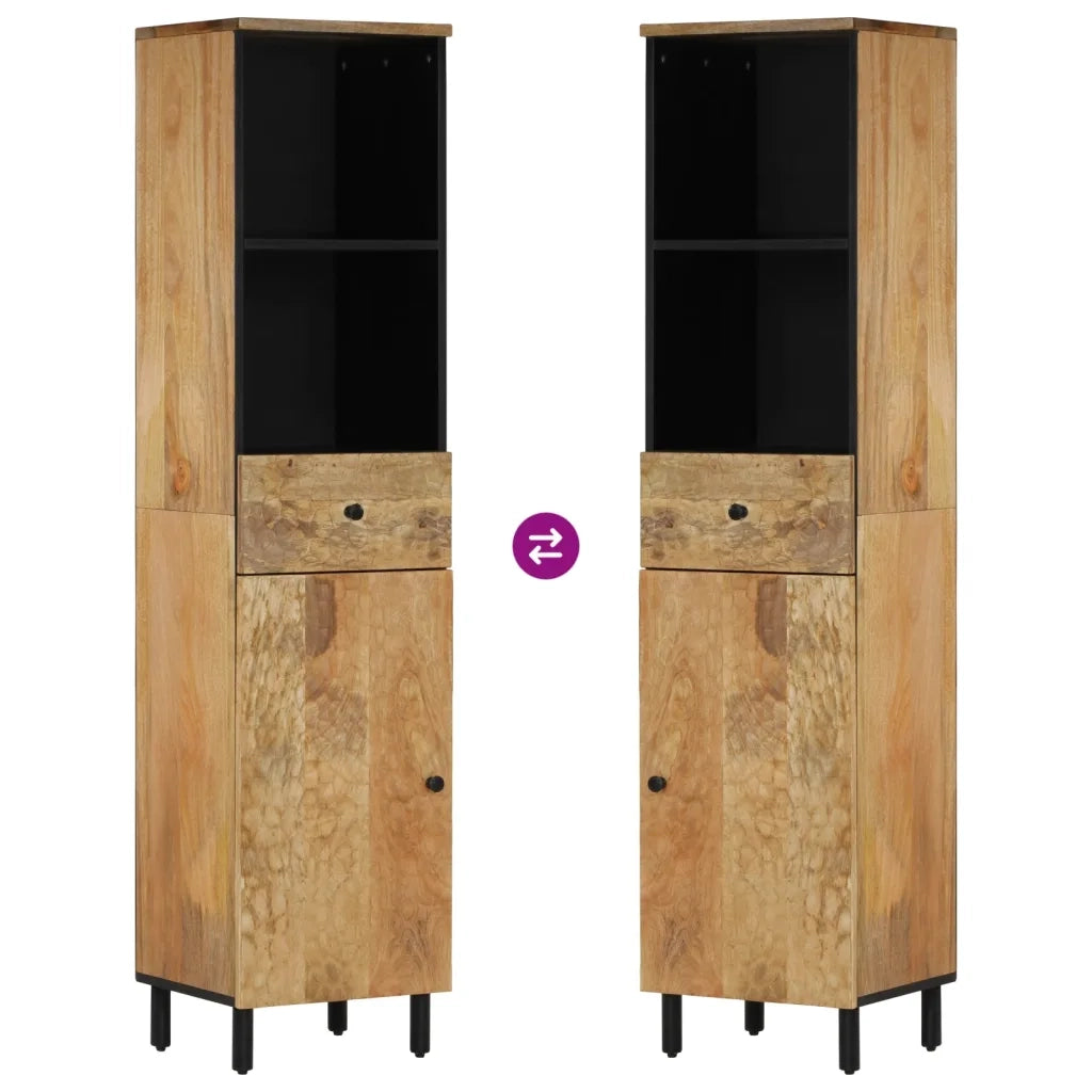 Mobile da Bagno 38x33x160 cm in Legno Massello di Mango 356913