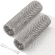 Foglio di Reticolo RVS Fine Tessitura per Topi e Insetti 6m x 21cm - Incluso 80 Cavioli di Fissaggio
