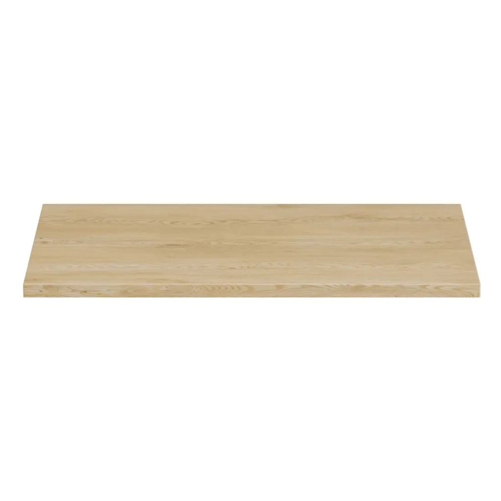 Piano lavabo NATURA - L80 × P46 cm - Rovere chiaro - Da appoggiare - Finitura legno naturale