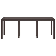 Tavolo da Giardino | Tavolino da esterno Marrone 200 x 100 x 73 cm polyrattan