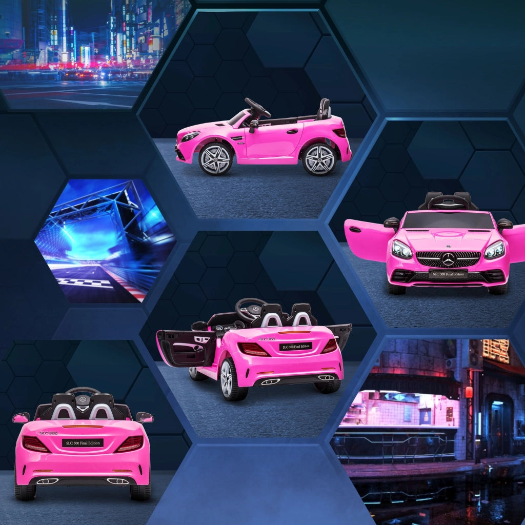 EasyComfort Macchina Elettrica per Bambini 3-6 Anni con Luci LED, Effetti Sonori e Telecomando, 107x62.5x44 cm, Rosa