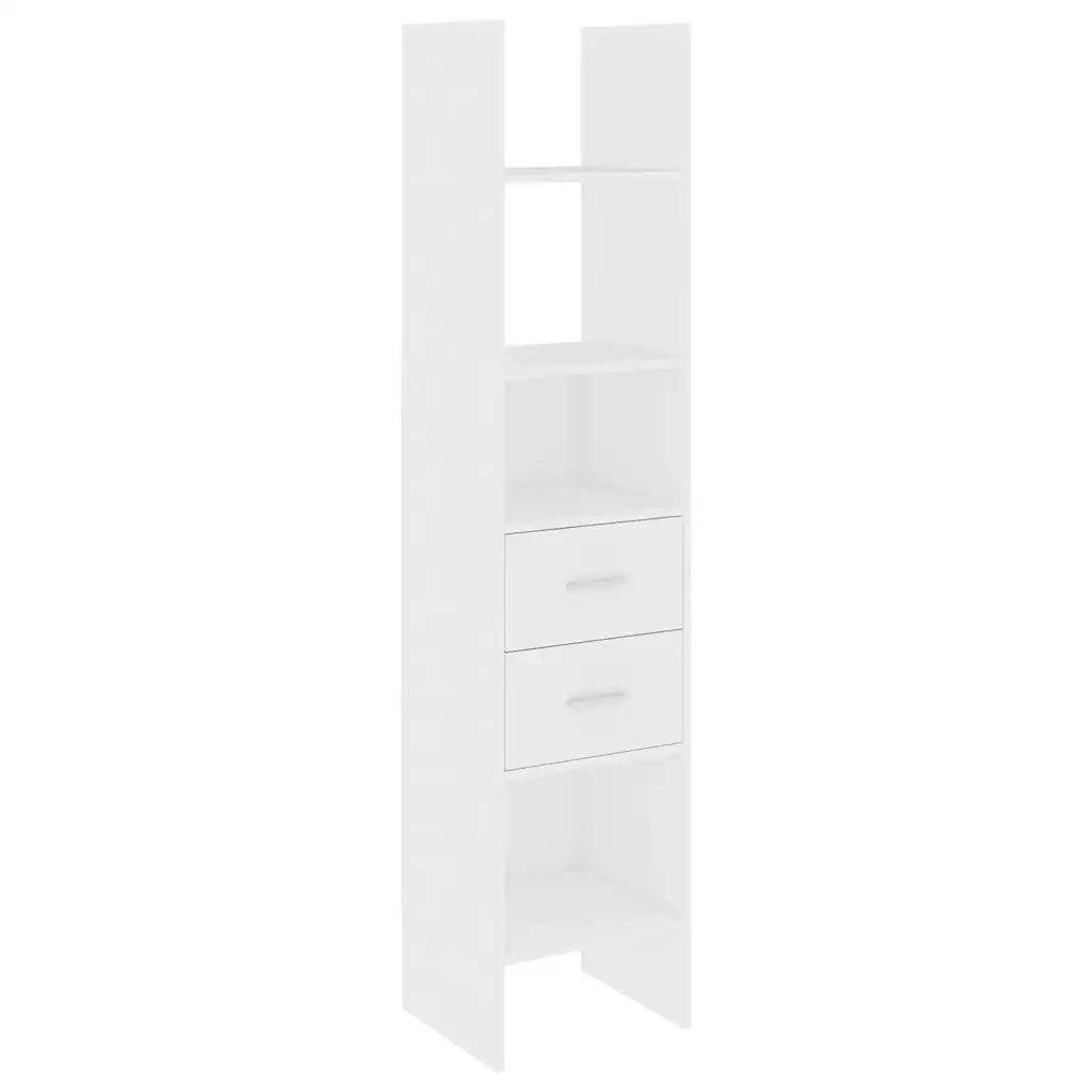 Libreria-Scaffale per Libri-Mobile di Stoccaggio Bianca 40x35x180 cm in Legno Multistrato 972731