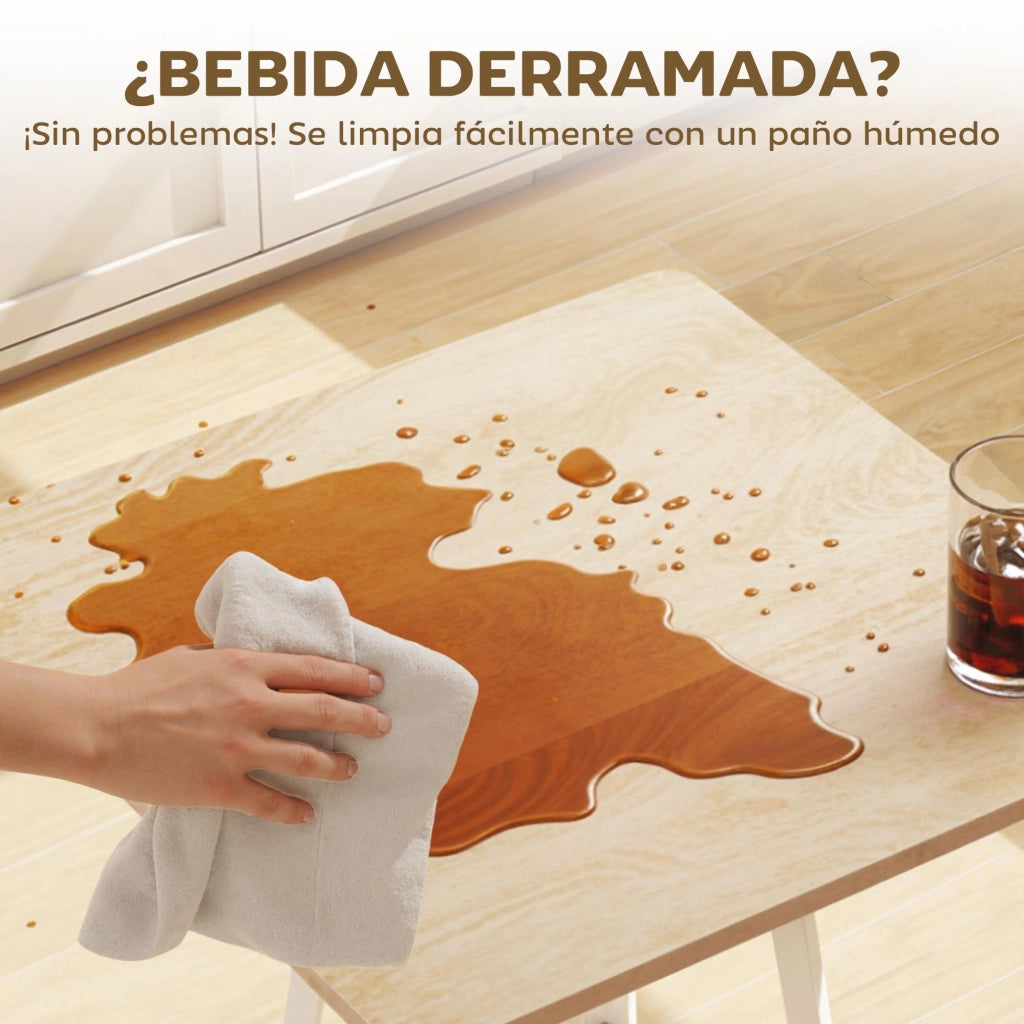 Tavolino da caff¨¨ con ripiano ¨C zephmum ¨C 55x55x95 cm legno naturale e bianco