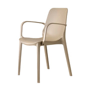 SET 4 SEDIE GINEVRA GO GREEN CON BRACCIOLI TECNOPOLIMERO RICICLATO SCAB DESIGN - Tortora 15