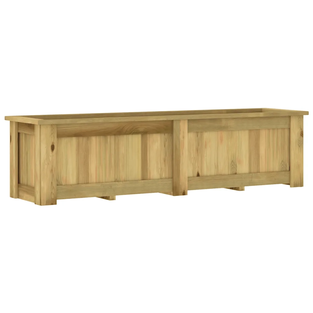 Fioriera | Cassetta per fiori | Vaso Rialzata 196x50x50 cm in Legno di Pino Impregnato