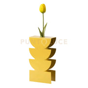 Vaso portafiore decorativo Memphis Ocra