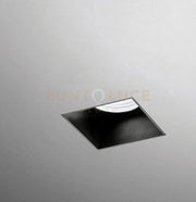 ELIS faretto da Incasso 1 Luce Raso Nero Fondo Nero attacco GU10 d.110mm