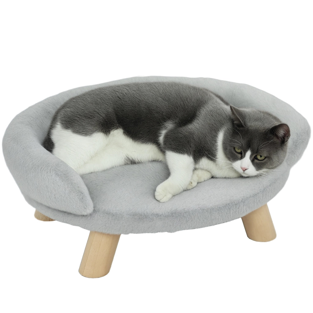 Cuccia Divanetto per Cani e Gatti Sfoderabile ¨C Minimal ¨C Grigio 47x40x20 cm
