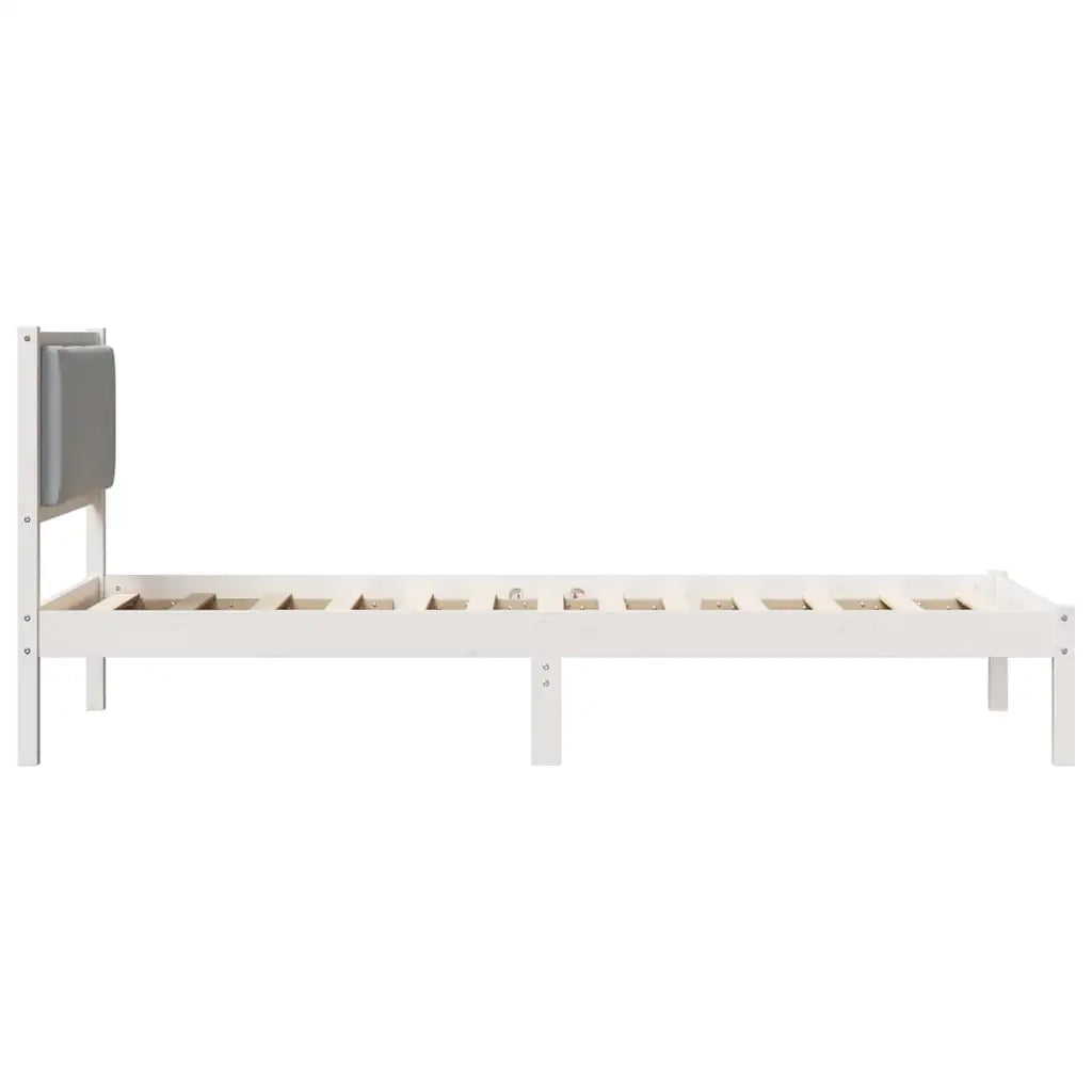 Struttura del letto Grigio chiaro 90 x 190 cm Pino massello