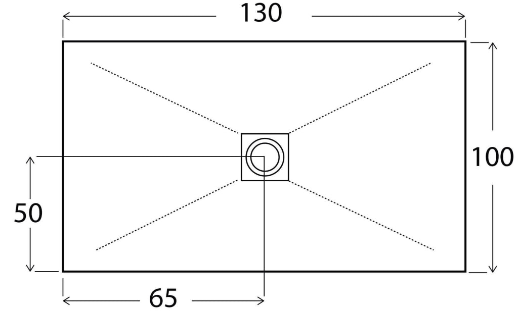 Piatto Doccia in Pietra 90x160 cm Bonussi Ardesia Stone Central Bianco