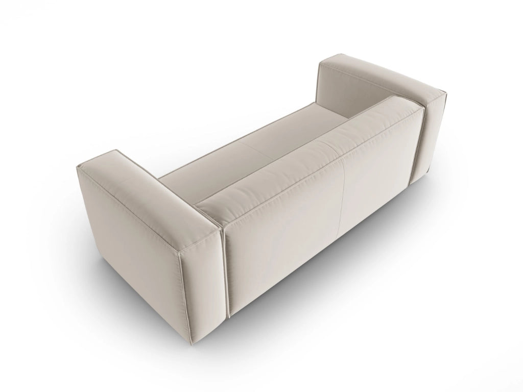 Cosmopolitan Design - Divano "Mackay" 3 posti in velluto ecru 