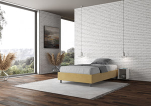 Letto Matrimoniale Francese Sommier 140x210 cm Senza Rete Azelia Ocra