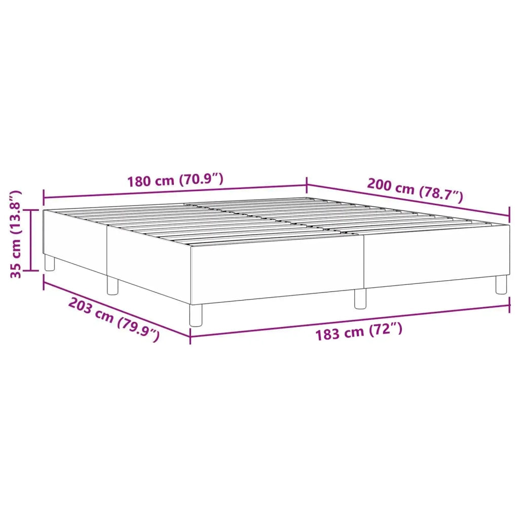 Struttura letto piattaforma-Giroletto-Rete del Letto Grigio chiaro 180 x 200 cm