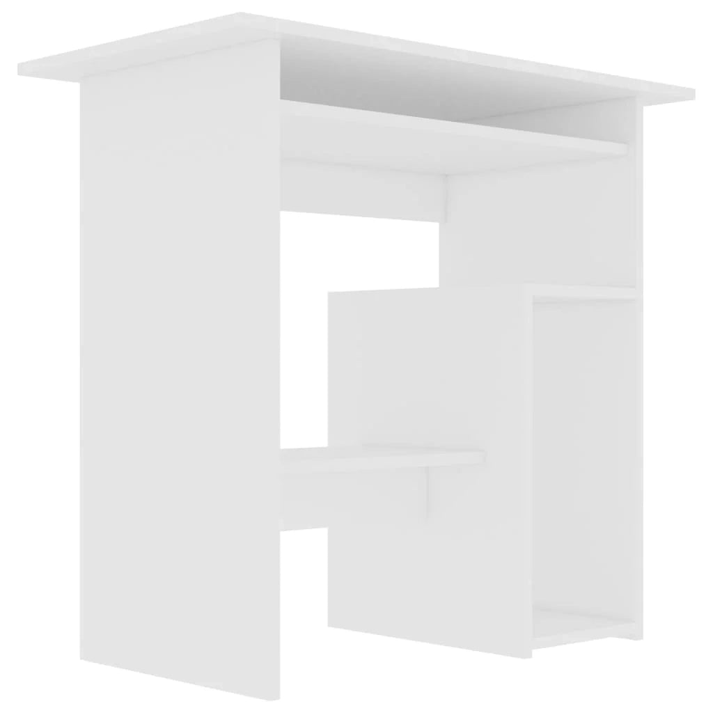 Scrivania tavolo postazione di lavoro mobile per computer studio 80 x 45 x 74 cm legno ingegnerizzato bianco 02_0023526