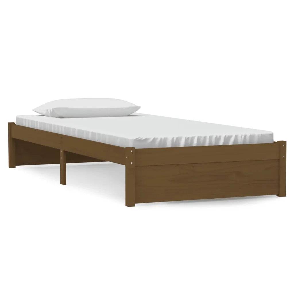 Giroletto-Struttura Letto Ambra in Legno Massello 90x190 cm Single