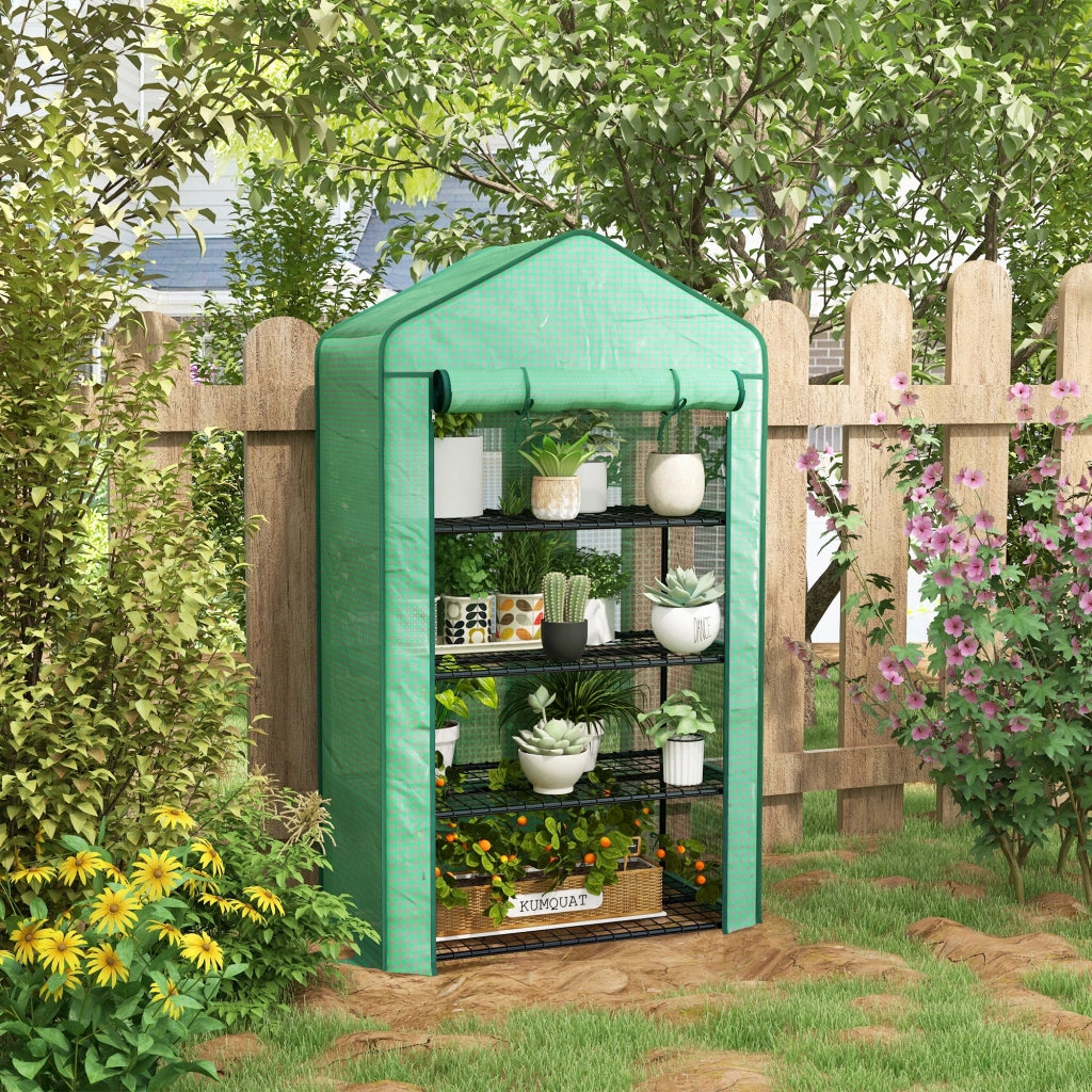 Serra da Giardino 4 Livelli ¨C zephmum ¨C Verde 90x49x160 cm Acciaio Galvanizzato