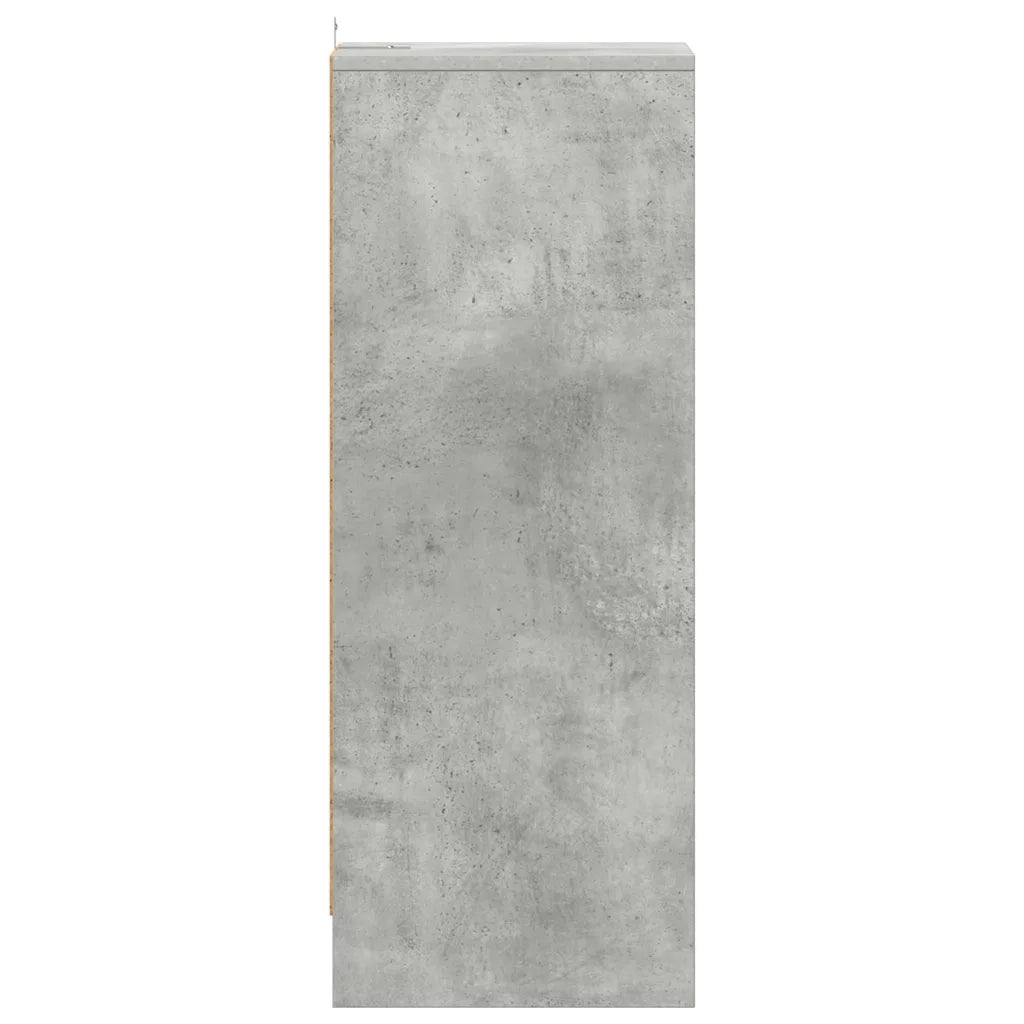 Scarpiera-Scaffale per scarpe Grigio Cemento 31,5x35x90 cm in Truciolato