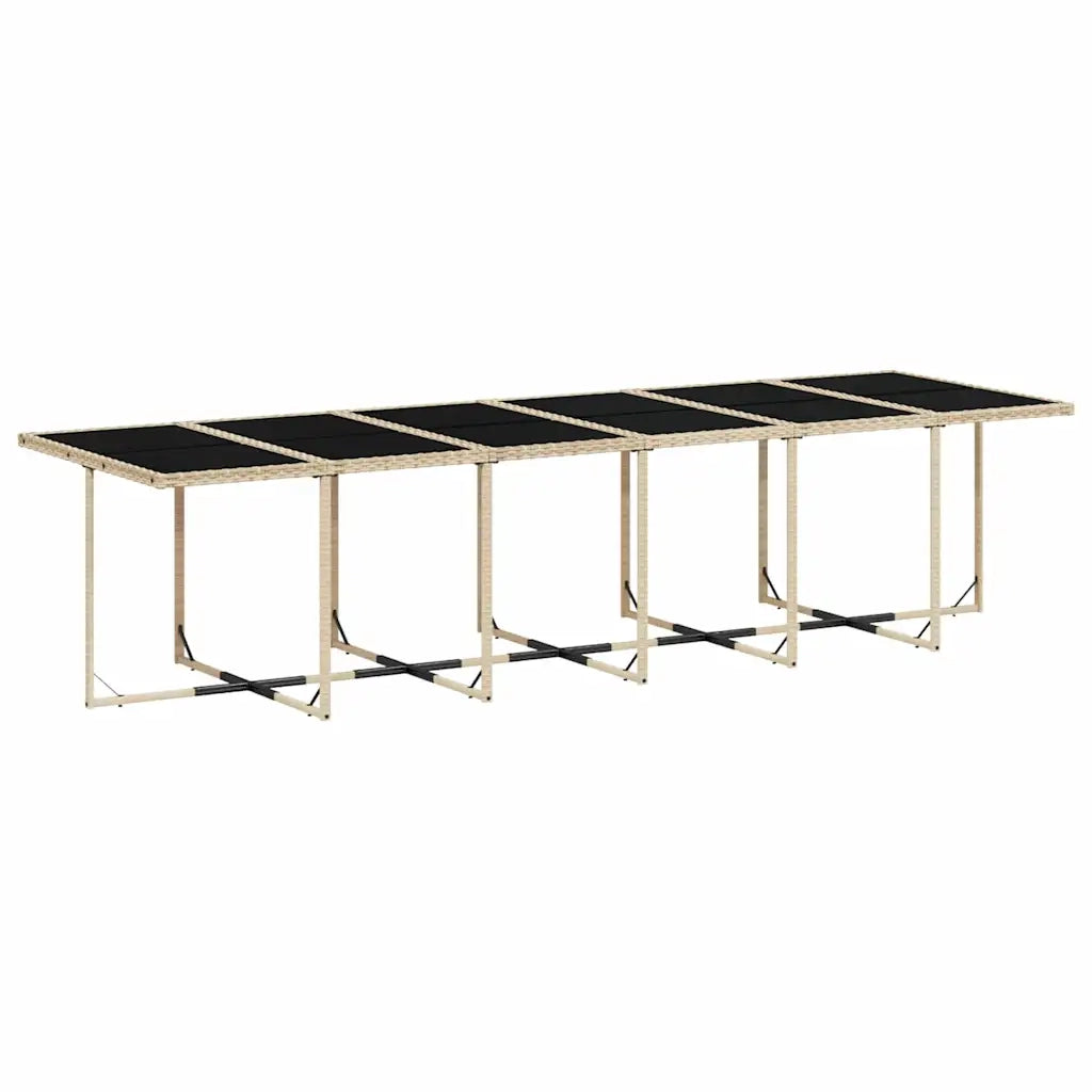 Set Pranzo da Giardino 17 pz con Cuscini Beige Misto Polyrattan 3211608
