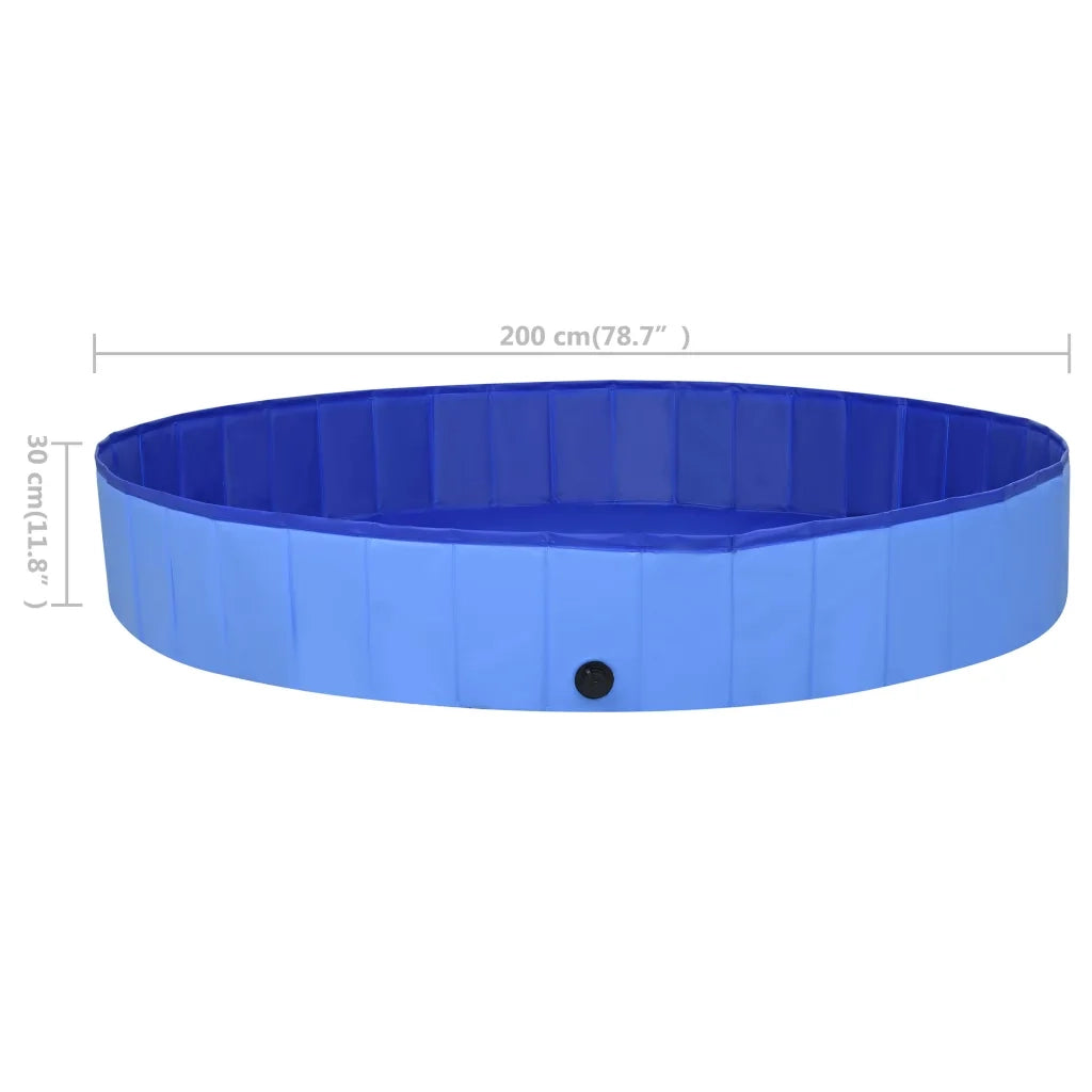 Piscina per Cani Pieghevole Blu 200x30 cm in PVC CFW3191636
