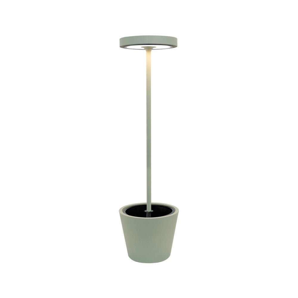 Poldina Reverso Solar L Salvia - Lampada a led da terra solare e ricaricabile 11,7W - Piantana da esterno e interno H.156cm