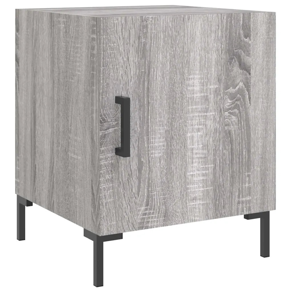 Comodini 2 pz-Set di 2 Tavolino da notte Grigio Sonoma 40x40x50 cm in Legno Multistrato 385518