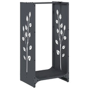Rastrelliera per Legna da Ardere Antracite 40x30x80 cm CFW7055196