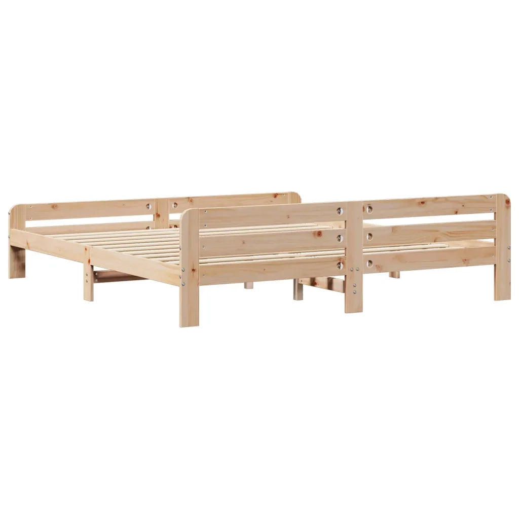 Letto matrimoniale | Letto per adulti | Letto senza Materasso 200x200 cm in Legno Massello di Pino