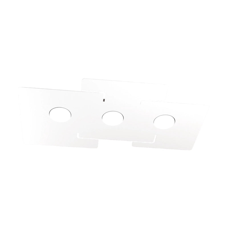 Plafoniera a led ECHO Top Light in metallo Bianco rettangolare con 3 attacchi lampadina Gx53
