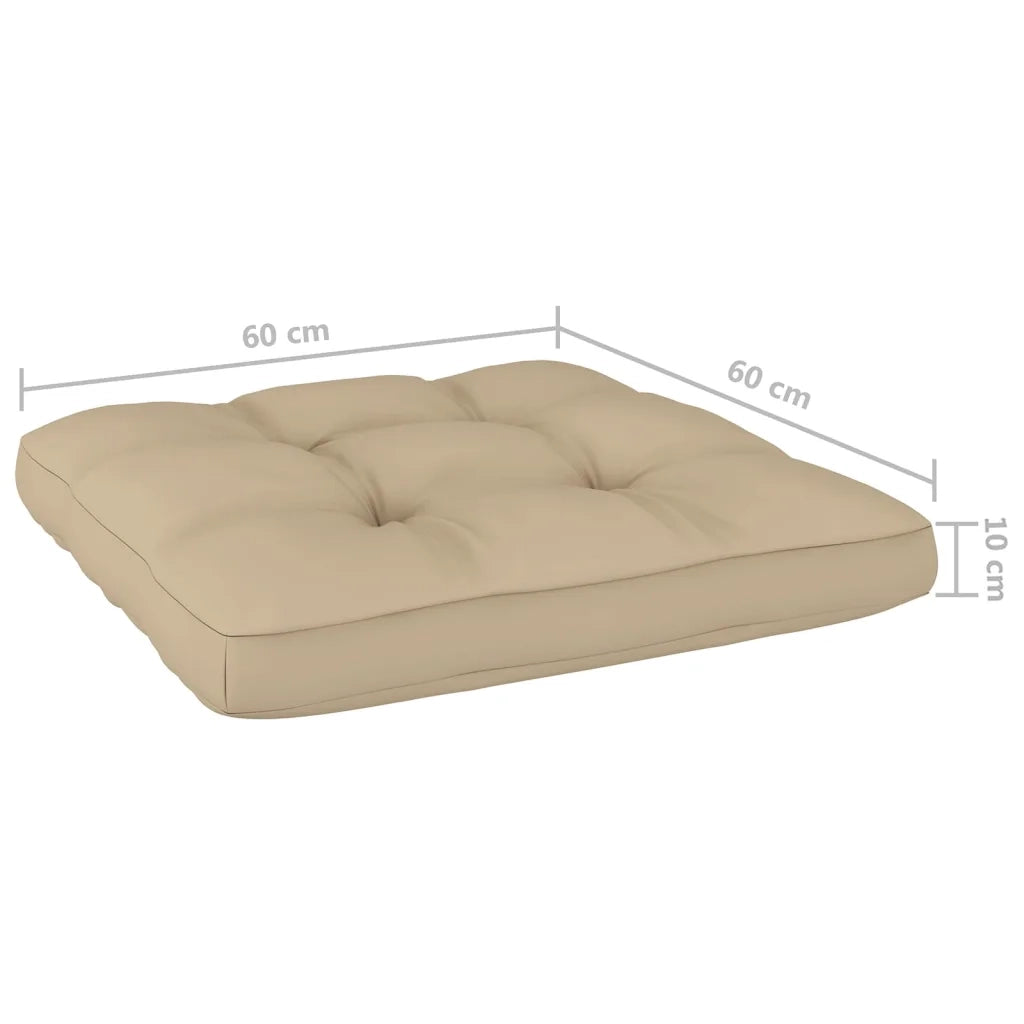 Sedia da Giardino con Cuscini Beige Legno Pino Impregnato 3065744