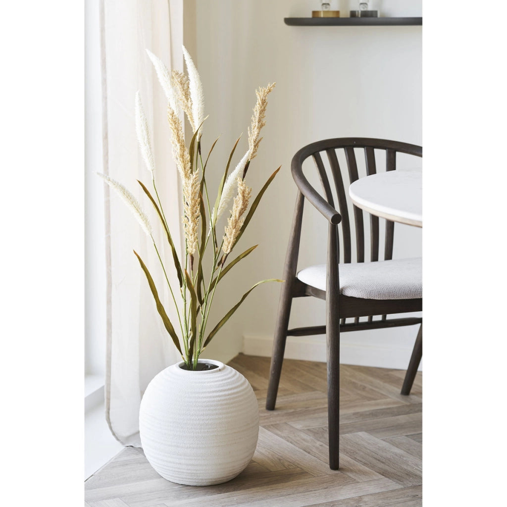 Vaso Decorativo HN11, Bianco, Ceramica, 30x30x28,5 cm