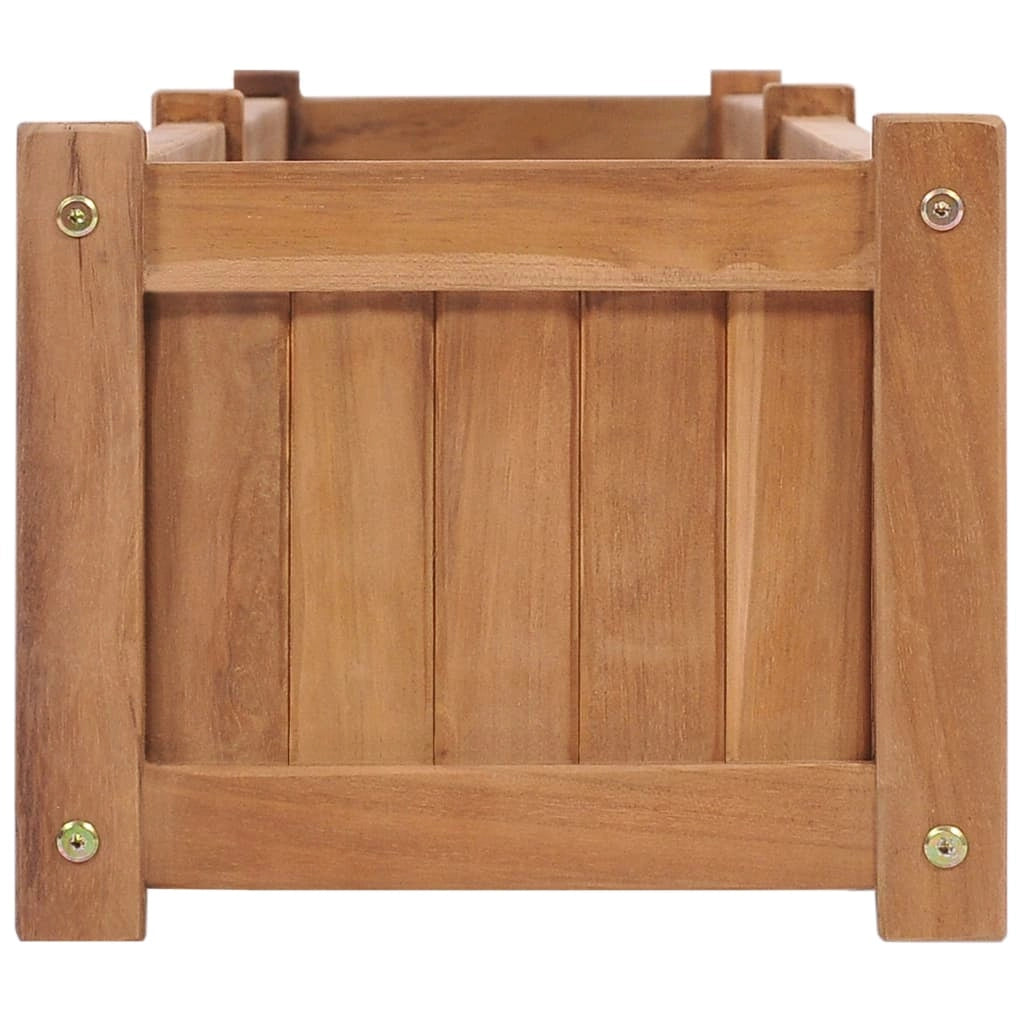 Fioriera rialzata per piante fiori terrazza giardino 200 x 30 x 25 cm legno massello di teak marrone 02_0039222