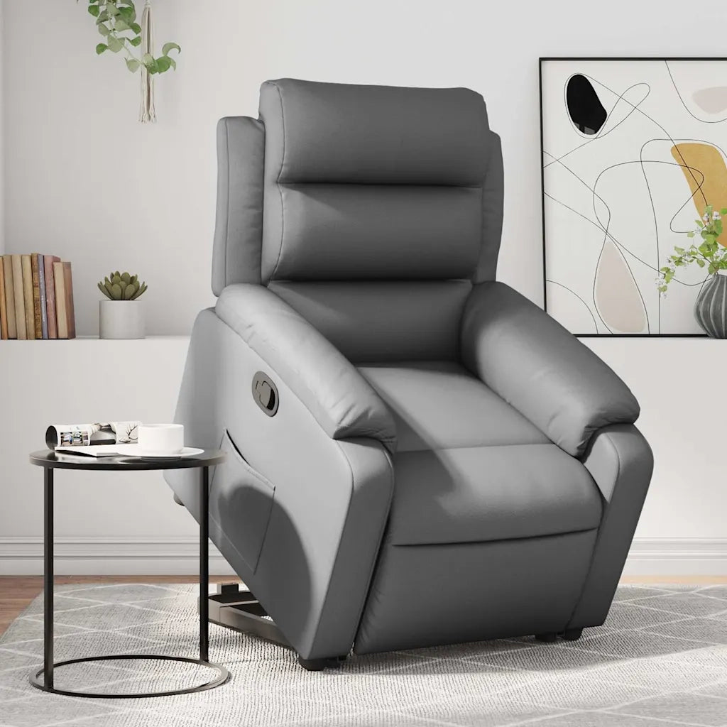 Poltrona Alzapersona Reclinabile Grigio in Similpellecod mxl 108853