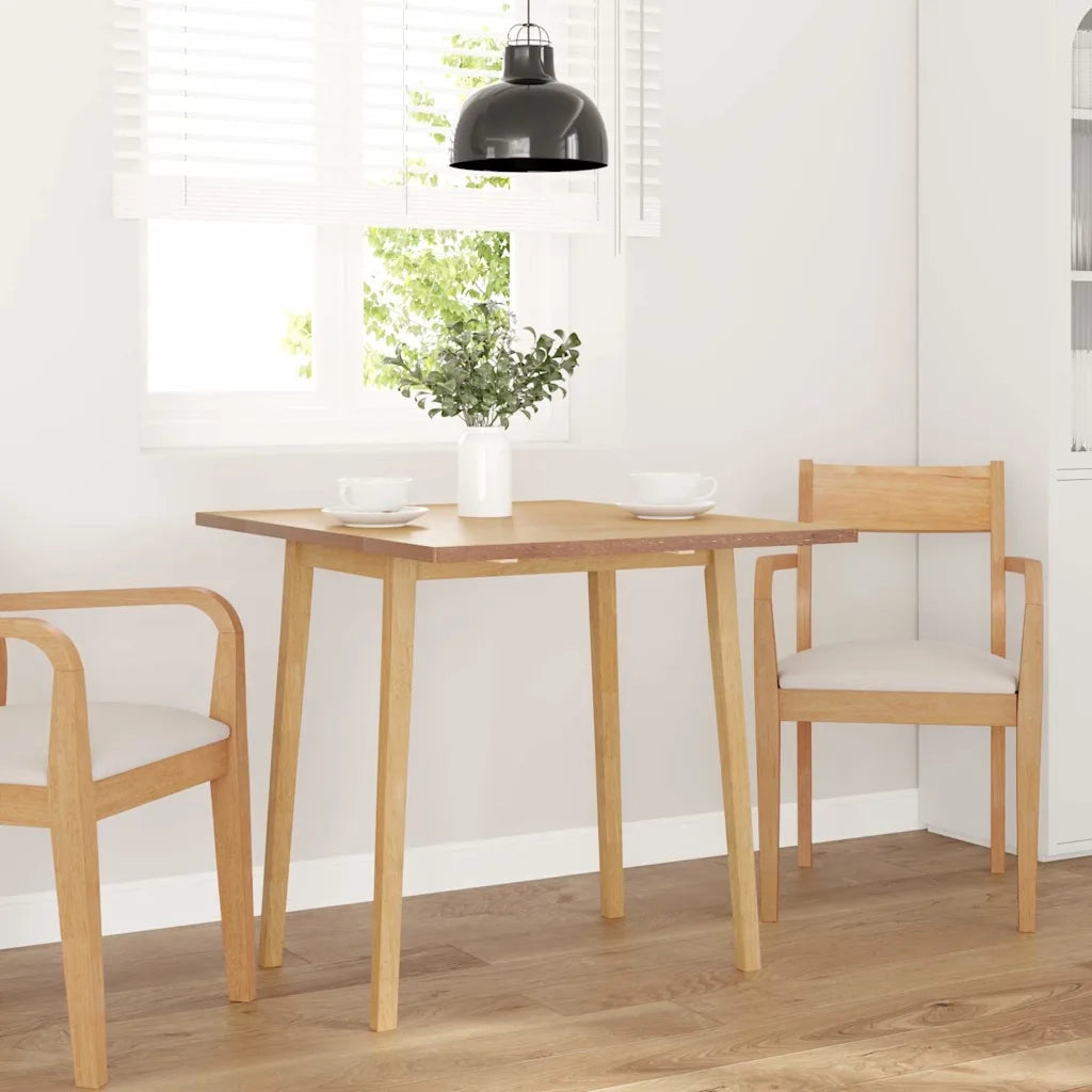 vidaXL Tavolo da Pranzo Naturale in Legno Massello di Hevea