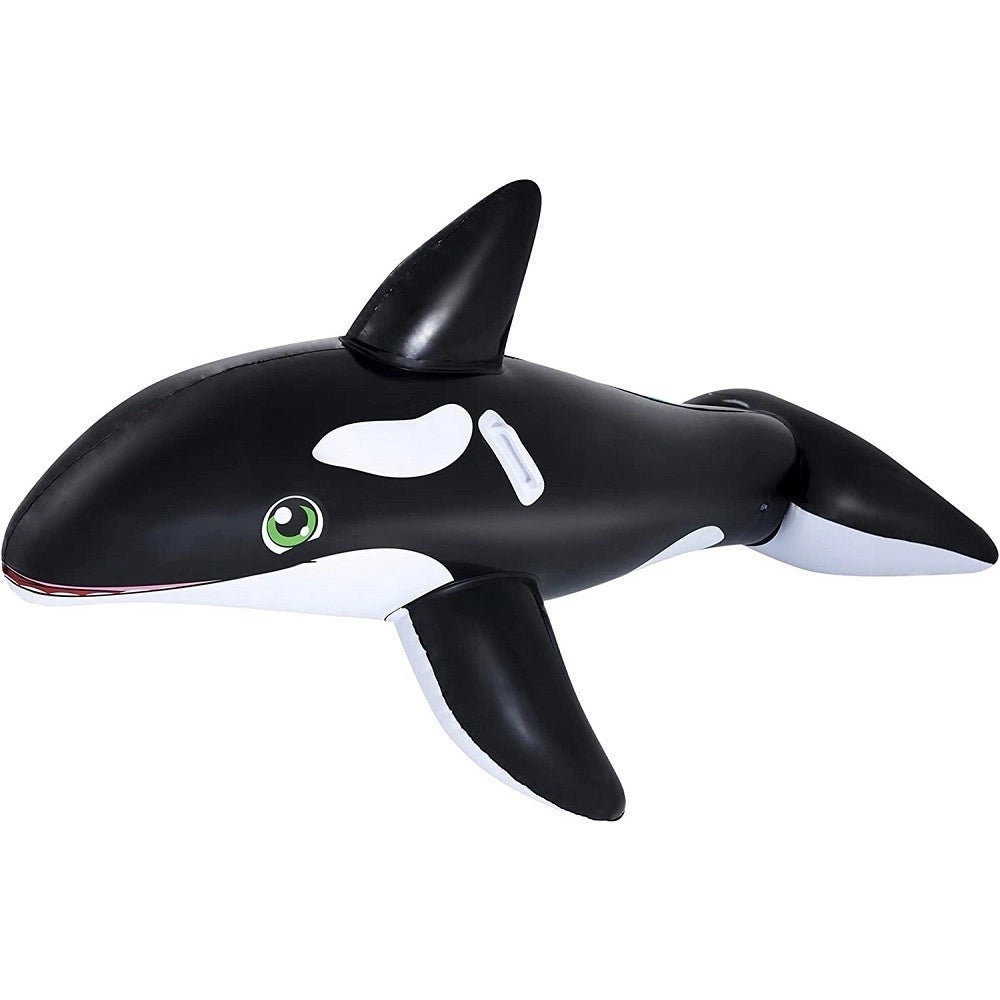 Trade Shop - Cavalcabile A Forma Di Orca Gonfiabile Grande 203x102cm 3+anni Con Maniglie 41009 -