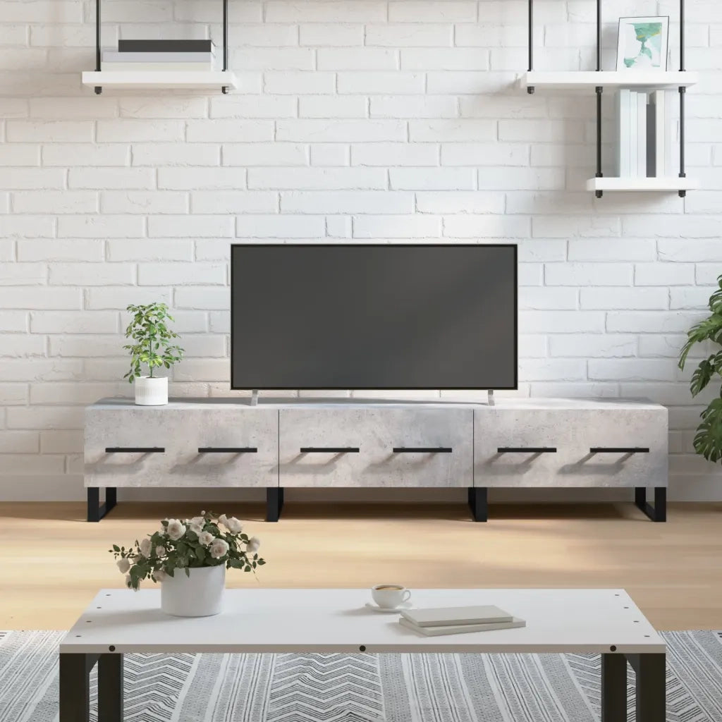 Mobile TV | Armadietto TV | Mobile Porta TV Grigio Cemento 150x36x30 cm Legno Multistrato