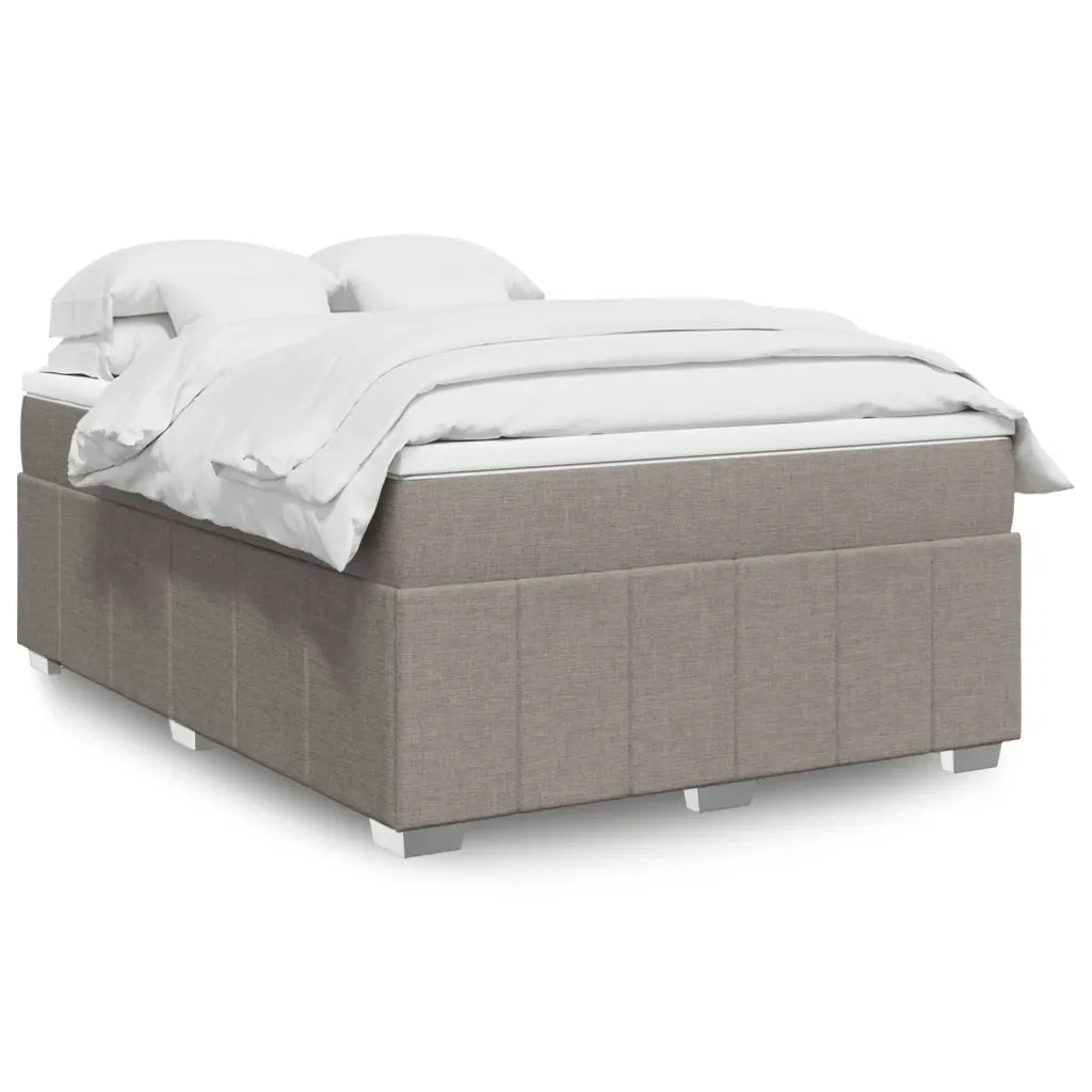 Giroletto a Molle con Materasso Tortora 140x200 cm in Tessuto 3285481