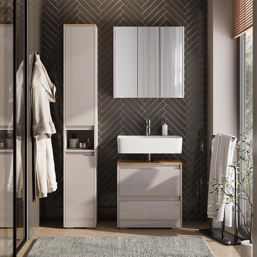 Set di mobili da bagno Majest, Antracite/Artisan, 3 parti