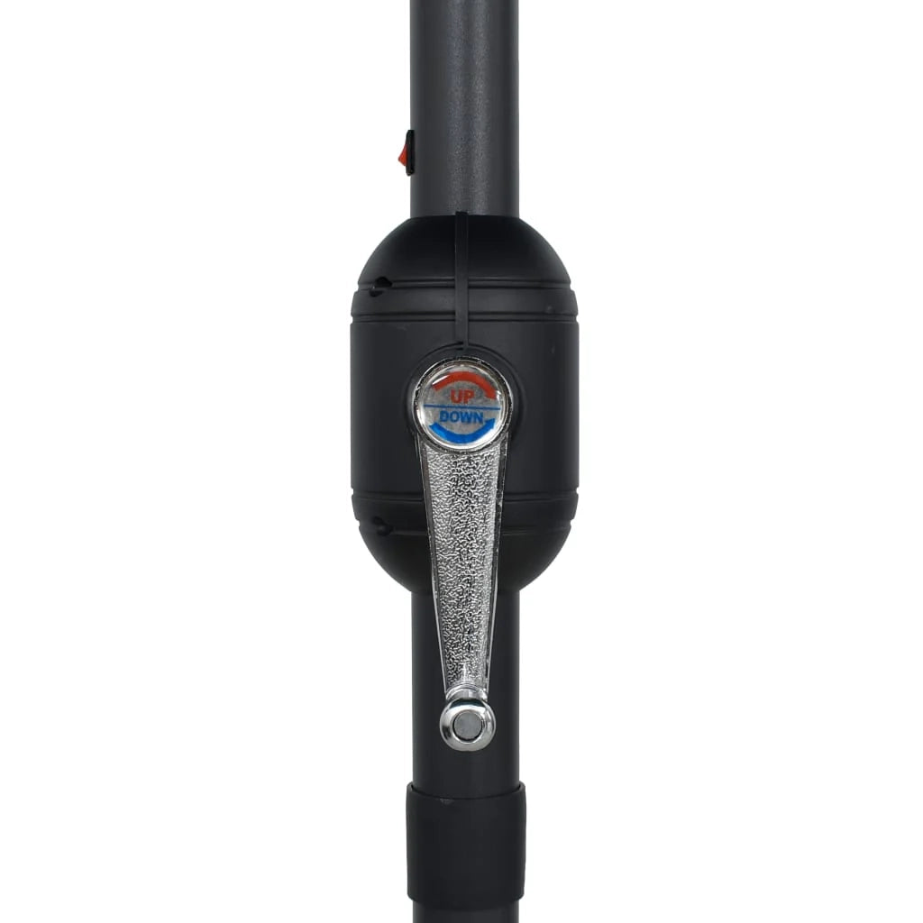 Ombrellone con LED e asta in alluminio 270 cm color tortora 02_0008079