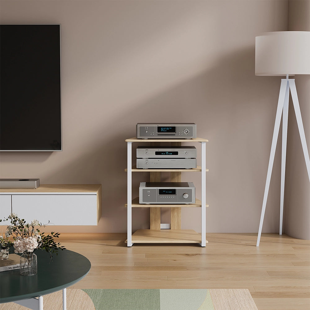 Vicco Ripiano portaoggetti Sonoma/Bianco 61 x 78 cm 4 ripiani aperti