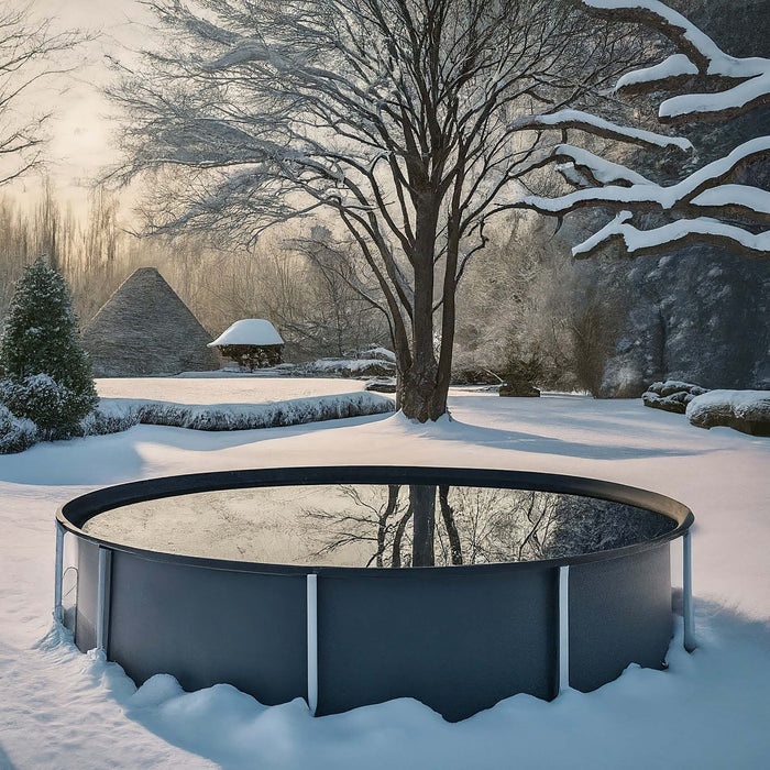 Telo di copertura per piscina rotondo Ø 610 cm 2in1 resistente ai raggi UV inverno estate